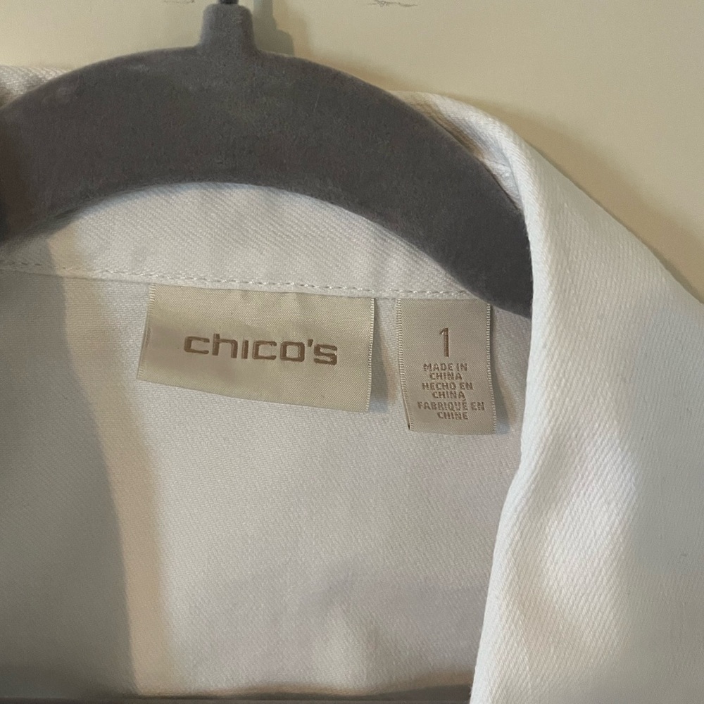 Chico's White Denim Vest - Picture 12 of 15